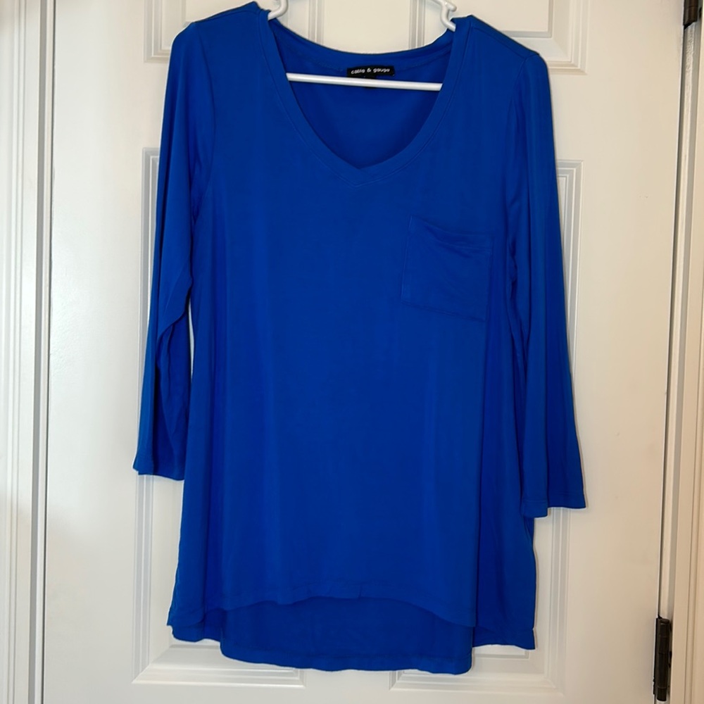 women’s size L royal blue long sleeve